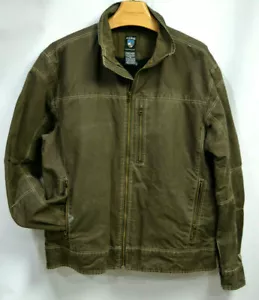 Chaqueta Kuhl para Hombre con Cremallera Vintage Patina Dye ESPRESSO Abrigo Pesado de Algodón Lana L NUEVO - Imagen 1 de 8