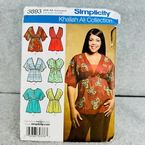 Prendas para el torso suéter Simplicity 3893 con cintura imperio falta talla 10 18 patrón de costura - Imagen 1 de 5
