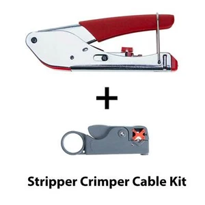 Coaxial Compression Tool Kit Wire Stripper for F RG6 RG59 Coax Cable Crimper - Picture 1 of 3
