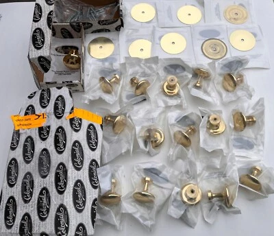 16 Colonial Bronze Co. Solid Cast Brass Cabinet Drawer Knobs 1.5" w/Screws, New! - Image 1 of 4
