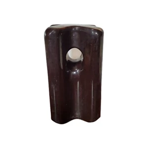 Vintage X Shaped Porcelain Corner Insulator Glazed Brown Conversation Piece - Picture 1 of 4