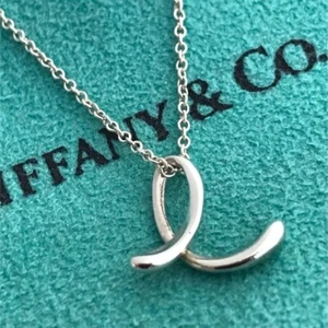 Tiffany & Co. Elsa Peretti Initial Alphabet Letter "e" Necklace Silver SV925 - Picture 1 of 5