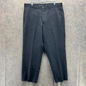 Armani Collezioni Pants Mens 38 Adult Black Chino Pleated Casual Cotton Trousers - Picture 1 of 13