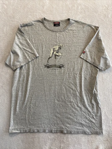 University Of Iowa Hawkeyes Football Tshirt Men's XL Gray Vintage Cover