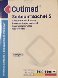 4 X 4“ Cutimed Sorbion Sachet S Wound Dressing Sterile 10 Ct - Exp 9/26 New - Picture 1 of 4
