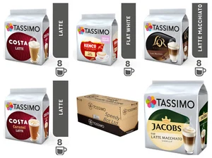 TASSIMO T Discs Pods Costa Latte Caramel Vanilla Jacobs LatteVariety Box 40 ☕Set - Picture 1 of 2