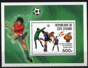IVORY COAST 1981 SOCCER WORLD CUP SPAIN S/S MNH - Picture 1 of 1