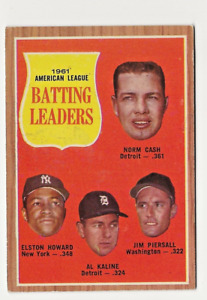 1962 Topps Baseball '61 A. L. Batting Leaders #51 Cash Kaline Howard SET BREAK