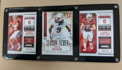 STANFORD CARDINAL 3 CARD PLAQUE ANDREW LUCK RICHARD SHERMAN CHRISTIAN MCCAFFREY Cover