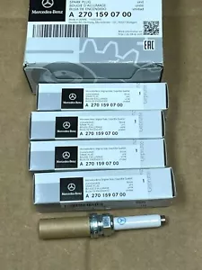 Genuine Set of 4 Spark Plugs For Mercedes W205 X253 C253 C117 NEW OE - Picture 1 of 4