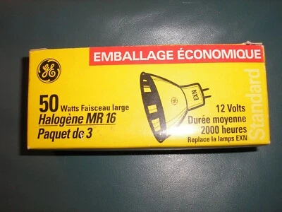 New In Package Value Pack of 3 GE 50 Watt Flood MR16 12 Volt Bulb - Image 1 of 3