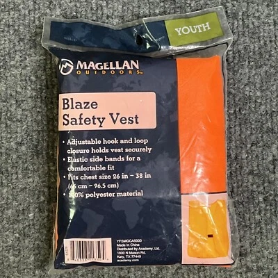 Magellan Outdoors Youth Blaze Safety Vest NWT - Image 1 of 2