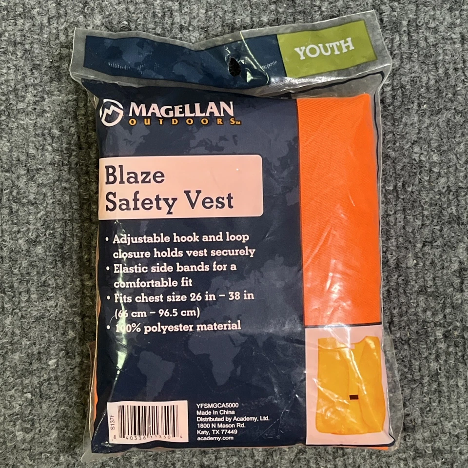 Magellan Outdoors Youth Blaze Safety Vest NWT - Image 1 of 2