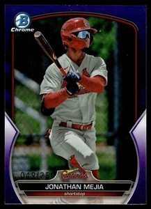 2023 Bowman DRAFT CHROME JONATHAN MEJIA PURPLE REFRACTOR 49/250 CARDINALS BDC115 - Picture 1 of 2