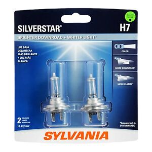 SYLVANIA H7 SilverStar High Performance Halogen Headlight Bulb, 2 Bulbs