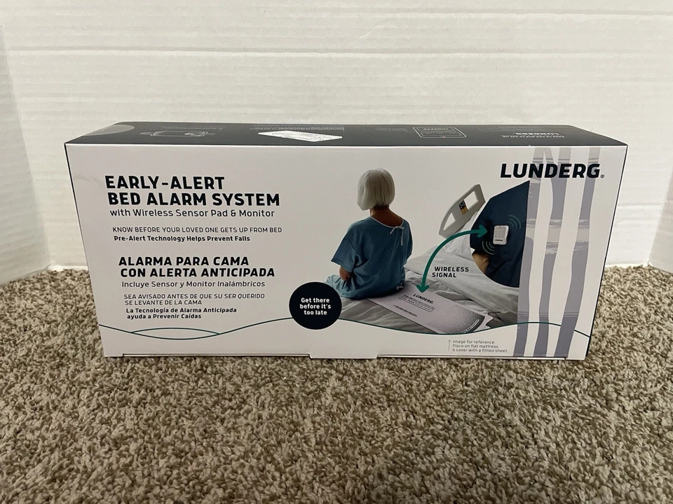 Sistema de alarma de cama de alerta temprana Lunderg con almohadilla de sensor inalámbrico y monitor - ¡NUEVO! Foto 1 de 1