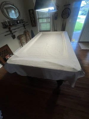 (2) 60x102 Inches Rectangle Khaki Colored Tablecloths - Image 1 of 4