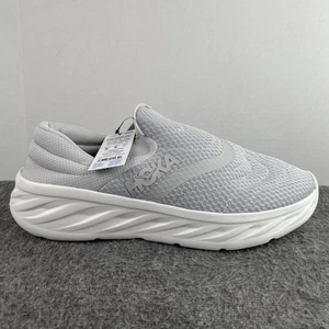 Scarpe Hoka One One Ora Recovery 2 Lunar Rock bianche 1119397 LRWH uomo taglia 14 nuove con etichette - Foto 1 di 7
