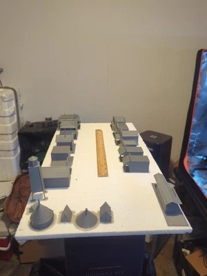 3d Printed 1/350 Scale Wild West/ Civil War Era Town Complete Unpainted - Image 1 of 4