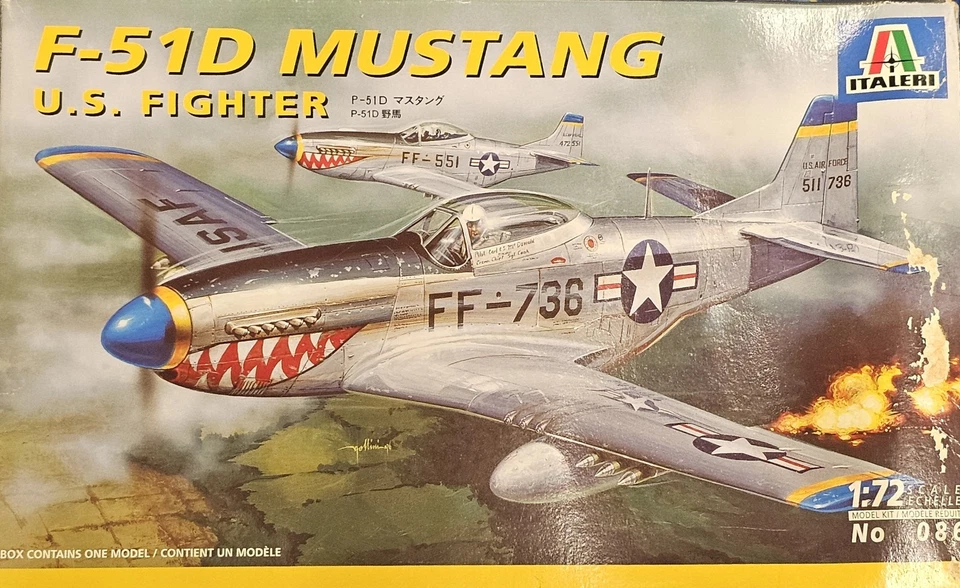 NORTH AMERICAN F-51D (P-51 D) MUSTANG (IV) ITALERI 1/72 WW2 Corea - Immagine 1 di 1
