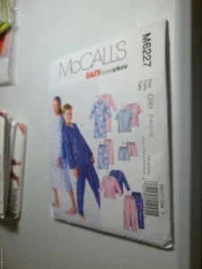 McCalls M6227 Ropa de dormir para niños Prendas para el torso Pantalones cortos Pantalones talla 7-12 - Imagen 1 de 1