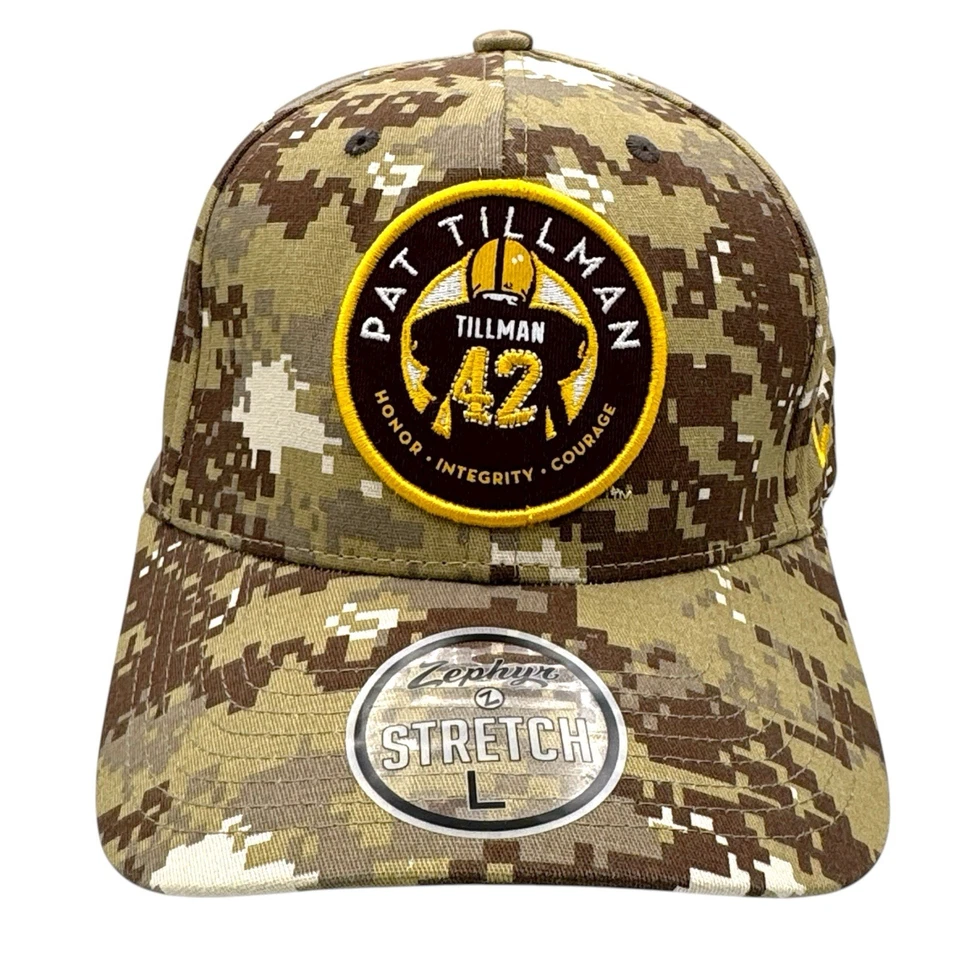 Pat Tillman #42 ASU Arizona State Digital Camo Zephyr Fitted Hat Cap Size L - Image 1 of 4