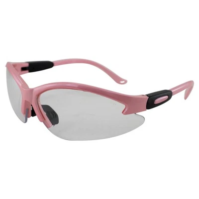 Cougar Pastel Medium Pink Frame Clear Lens Womens Safety Glasses Motorcycle Z87+ - Image 1 of 4