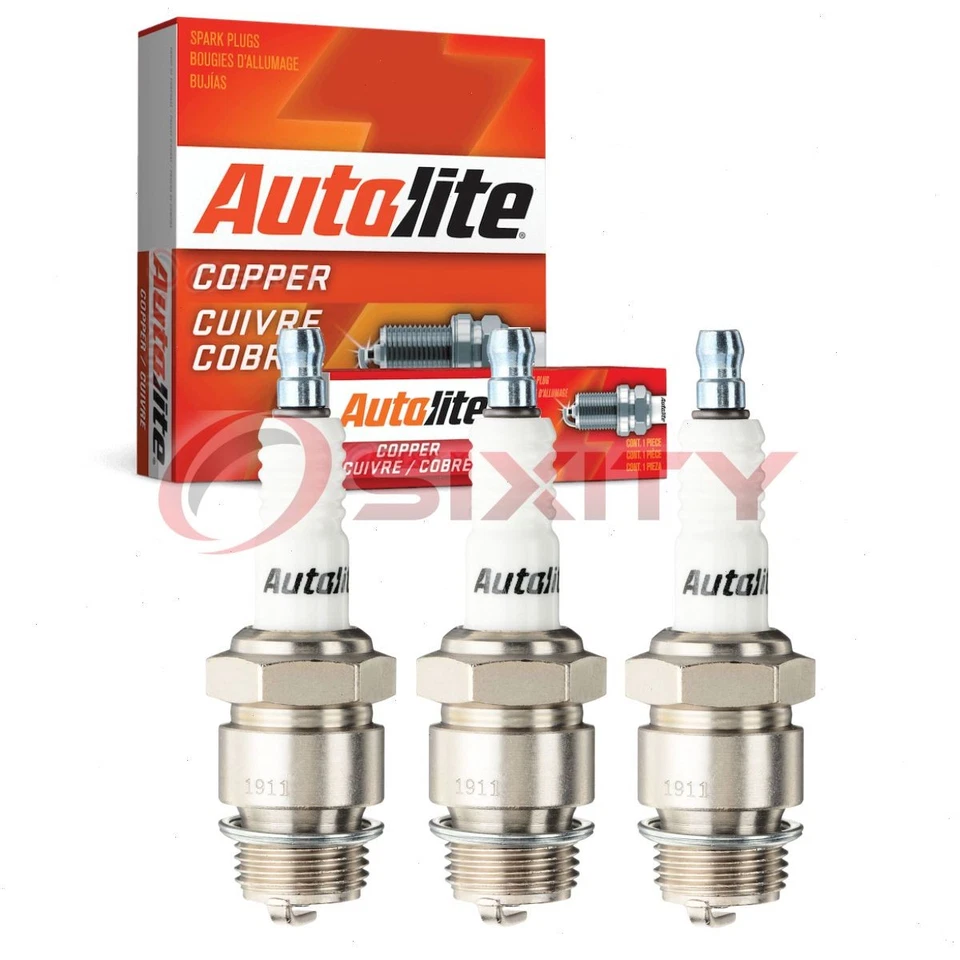 Bujías de núcleo de cobre Autolite de 3 piezas para encendido Saab GT750 1958-1965 qd Foto 1 de 4