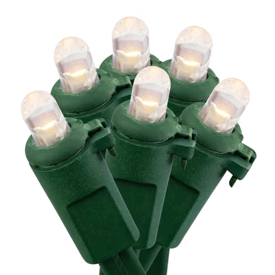 500 Warm White LED Dome Christmas Lights, 105.75' Green Wire - Image 1 of 4