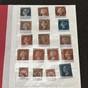 Small Book Of 1840 + Victorian UK Stamps - Specimen / Red Maltese Cross 2d Etc - Picture 1 of 11