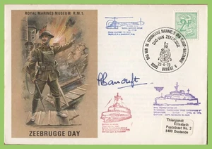 Belgium 1973 Zeebrugge Day, Royal marines Museum signed Cover - Picture 1 of 1