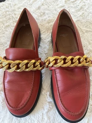 Mocasín de cadena Givenchy rojo oscuro talla 8,5/38,5 nuevo con caja original Foto 1 de 4