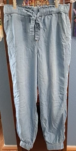 Pantaloni jogger Knox Rose donna S blu vita media cravatta conica davanti tessuto lyocell - Foto 1 di 7