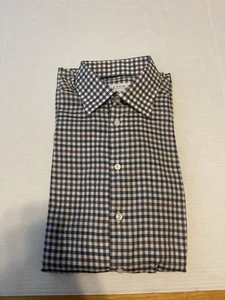 Eton Contemporary Button Shirt Sz L 16 41 Fine Twill Multicolor Plaid - Picture 1 of 6