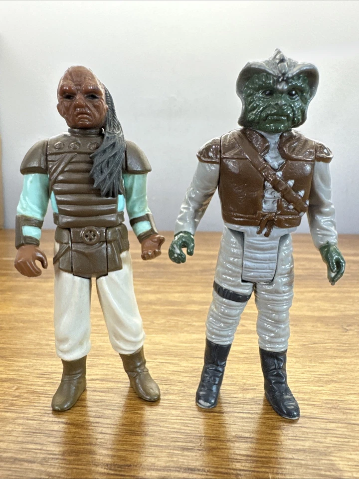 Lote de bonecos de ação 1983 vintage Kenner Star Wars ROTJ Jabba’s Palace Skiff Guards - Imagem 1 de 4