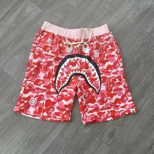 Pantalones Cortos A Bathing Ape Bape ABC WGM Camuflados Tiburón Rosa Para Hombre XL - Imagen 1 de 12