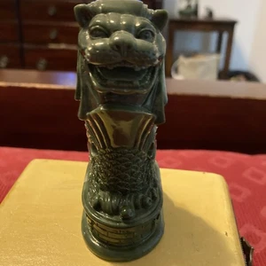 Singapore  Resin Merlion Figurine Statue, 4”Tall, Green Souvenir Foo Dog? Lion? - Picture 1 of 5