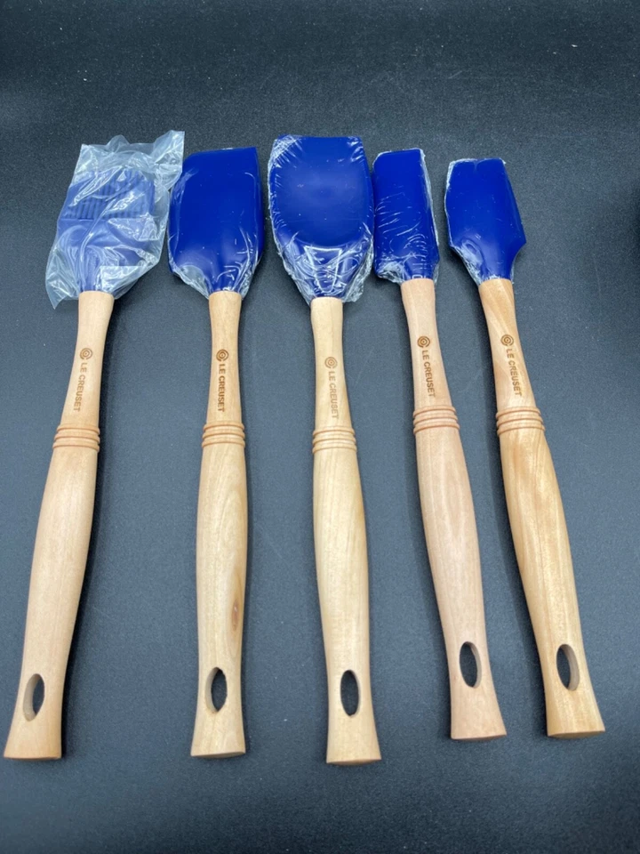 Juego de 5 Espátulas Blueberry LE CREUSET Revolution Cepillo Basting Madera Silicona Foto 1 de 1