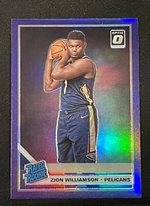 19-20 NBA Panini Donruss Optic ZION WILLIAMSON RC Rated Rookie Purple Holo - Picture 1 of 2