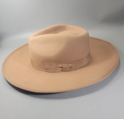 Olive & Pique 100% Wool Felt Brown Women's Hat Flat Top - Image 1 of 4