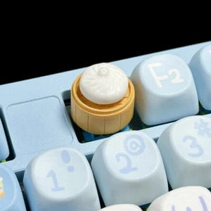 Creative Steamed Bun Keycaps Lovely Handmade Dumpling Mechanical Keyboard Keycap - Afbeelding 1 van 11