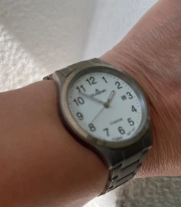 Damenuhr DUGENA,Titanium, Gehäuse Durchm. 37 mm, waterproof, gebraucht - Bild 1 von 5