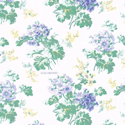 Laura Ashley Blue Yellow Floral Vinyl Contact Paper Wallpaper Liner Peel Stick - Image 1 of 2