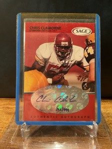1999 SAGE - Autographs Red #A9 Chris Claiborne /999 (AU, RC)