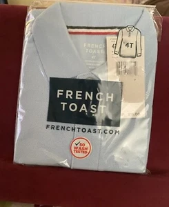 French Toast Boys Size 4T Long sleeve  Collared Button Down Polo Shirt Uniform - Picture 1 of 2
