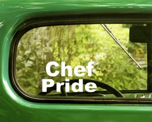 2 CHEF PRIDE DECALS Sticker For Car Window Bumper Laptop Rv Truck - Picture 1 of 1