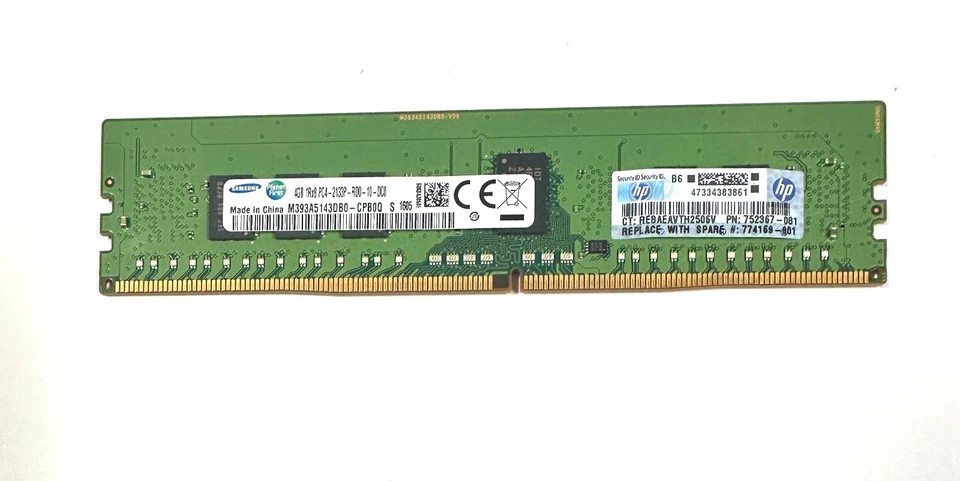 774169-001 HP Original 4GB 1Rx4 PC4-2133P Memory - Image 1 of 1