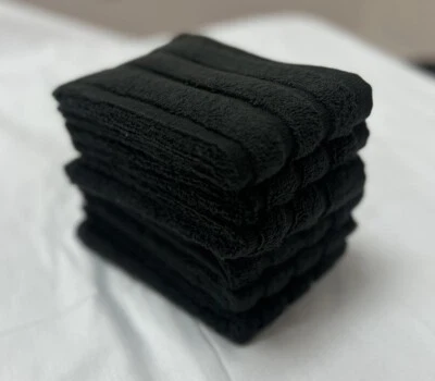 Nuevos paños acanalados de 6 piezas - negros Foto 1 de 4