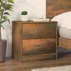 Modern Wooden Bedside Table Cabinet With 2 Drawers Nightstand Side End Sofa Unit