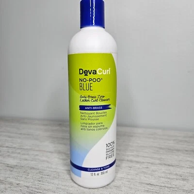 DEVACURL No-Poo Blue Anti Brass 0 Lather Curl Cleanser Cleanse & Tone 12 fl oz - Image 1 of 3